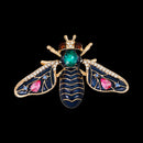 Fashion Enamel Bug Brooch Insect Rhinestone Lapel Pins Boutonniere Jewellery