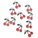 10 Pcs Cherry Lovely Fruit Shaped Charms Pendants DIY Jewelry Findings