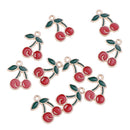 10 Pcs Cherry Lovely Fruit Shaped Charms Pendants DIY Jewelry Findings