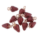 1.6x0.8 cm Kawaii Fruit Shape Enamel Charm Pendants DIY Cute Mini Charms Jewelry Handmade for Necklace Bracelet Making Accessories Pack of 10 Pcs