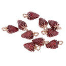 1.6x0.8 cm Kawaii Fruit Shape Enamel Charm Pendants DIY Cute Mini Charms Jewelry Handmade for Necklace Bracelet Making Accessories Pack of 10 Pcs