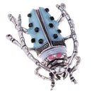 Mens Collar Lapel Pin Animal Longicorn Insect with Black Rhinestone Ornament