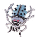 Mens Collar Lapel Pin Animal Longicorn Insect with Black Rhinestone Ornament