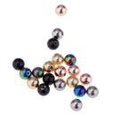 20pcs 5mm Ball Belly Ring Screw 16g Stainless Steel Piercing Jewelry Ball