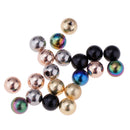 20pcs 5mm Ball Belly Ring Screw 16g Stainless Steel Piercing Jewelry Ball