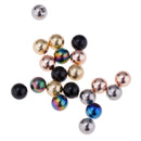 20pcs 5mm Ball Belly Ring Screw 16g Stainless Steel Piercing Jewelry Ball