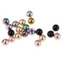 Pack of 20 Stainless Steel Balls Barbell Bar Ends Piercing Ring Jewelry Making Supplies 14g
