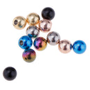 12 Pieces Mixed Stainless Steel Piercing Jewelry Parts Replacement Ring Balls Barbell Ends 14g