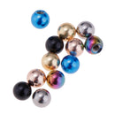12 Pieces Mixed Stainless Steel Piercing Jewelry Parts Replacement Ring Balls Barbell Ends 14g