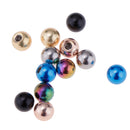 12 Pieces Mixed Stainless Steel Piercing Jewelry Parts Replacement Ring Balls Barbell Ends 14g