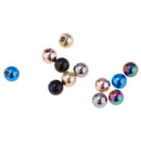 12 Pieces Mixed Stainless Steel Piercing Jewelry Parts Replacement Ring Balls Barbell Ends 14g