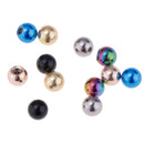12 Pieces Mixed Stainless Steel Piercing Jewelry Parts Replacement Ring Balls Barbell Ends 14g