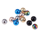 12pcs 5mm Color Plated Stainless Steel Fit 16g Piercing Ball Replace Finding