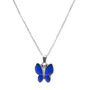 Lady Sensitive Thermo Mood Color Change Butterfly Pendant Necklace Bridal Charm Family Jewelry Gifts