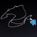 Lady Sensitive Thermo Mood Color Change Butterfly Pendant Necklace Bridal Charm Family Jewelry Gifts