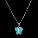Lady Sensitive Thermo Mood Color Change Butterfly Pendant Necklace Bridal Charm Family Jewelry Gifts