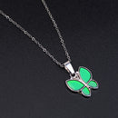 Lady Sensitive Thermo Mood Color Change Butterfly Pendant Necklace Bridal Charm Family Jewelry Gifts