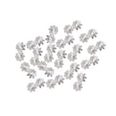 100 Pieces Flower Shaped Bead End Caps Metal Spacers Findings Silver Plated 9.5x4mm