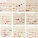 20 Pairs Imitation Pearl Crytsal Stud Cartoon Cute Animal Fruit Ear Studs