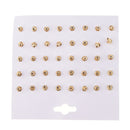 20 Pairs Imitation Pearl Crytsal Stud Cartoon Cute Animal Fruit Ear Studs
