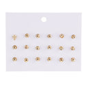 9 Pairs Girl Cute Animal Flamingo Sailing Owl Butterfly Ear Stud Earring Set