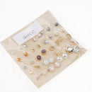 20 Pairs Assorted Rhinestone Pearl Ball Earring Stud Set Earrings Jewelry