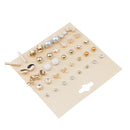 20 Pairs Handmade Pearl Rhinestone Ball Bowknot YinYan Studs Earring Sets