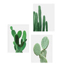 3pcs Canvas Painting Cactus Decor Nordic Plants Wall Art Cactus Decoration Unframed