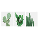 3pcs Canvas Painting Cactus Decor Nordic Plants Wall Art Cactus Decoration Unframed
