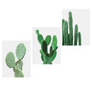 3pcs Canvas Painting Cactus Decor Nordic Plants Wall Art Cactus Decoration Unframed