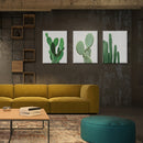 3pcs Canvas Painting Cactus Decor Nordic Plants Wall Art Cactus Decoration Unframed