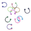 10 pcs Horseshoe Nose Ring Stainless Steel Nose Stud Ball End Body Jewelry