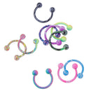10 pcs Horseshoe Nose Ring Stainless Steel Nose Stud Ball End Body Jewelry