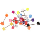 Fashion Women Jewelry Dice Tongue Ring Eyes 14G (1.6mm) Acrylic