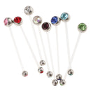 8 Pieces Pregnancy Flexible Long Belly Navel Button Rings Stud Piercings Navel Belly Button Retainer