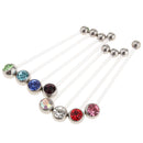 8 Pieces Pregnancy Flexible Long Belly Navel Button Rings Stud Piercings Navel Belly Button Retainer