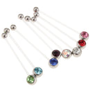 8 Pieces Pregnancy Flexible Long Belly Navel Button Rings Stud Piercings Navel Belly Button Retainer