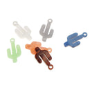 6pcs Mixed Color Acrylic Beads Cactus Charm Pendant DIY Craft 13 x 25mm