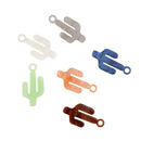 6pcs Mixed Color Acrylic Beads Cactus Charm Pendant DIY Craft 13 x 25mm