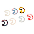 7pcs Acrylic Hollow Moon Shape Bead Spacer DIY Bracelet Kids Beaded Findings