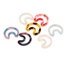7pcs Acrylic Hollow Moon Shape Bead Spacer DIY Bracelet Kids Beaded Findings