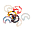 7pcs Acrylic Hollow Moon Shape Bead Spacer DIY Bracelet Kids Beaded Findings