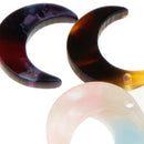 6pcs Assorted Color Acrylic Moon Charms Beads Bracelet Necklace Earring DIY