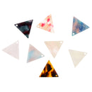 8 Pieces Geometric Triangle Acetate Acrylic Loose Beads DIY Jewelry Craft Supply