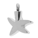 Stainless Steel Crystal Starfish Urn Pendant Memorial Ash Keepsake Jewelry