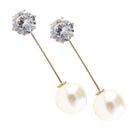 2 Pieces Rhinestone Stick Pin Imitation Pearl Collar Lapel Pin Elegant Jewelry