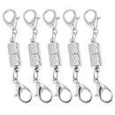 5PCS Silver Magnetic Clasps for Jewelry Necklace Magnet Clasp Converter 5mm