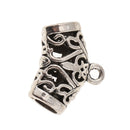 10pcs Antique Tibetan Silver Bail Tube Beads Spacer Bead Bail beads Bead Hanger Fit Charm European Bracelet Pendant 14x19x7mm
