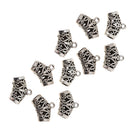 10pcs Antique Tibetan Silver Bail Tube Beads Spacer Bead Bail beads Bead Hanger Fit Charm European Bracelet Pendant 14x19x7mm