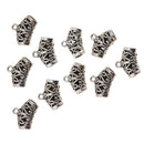 10pcs Antique Tibetan Silver Bail Tube Beads Spacer Bead Bail beads Bead Hanger Fit Charm European Bracelet Pendant 14x19x7mm
